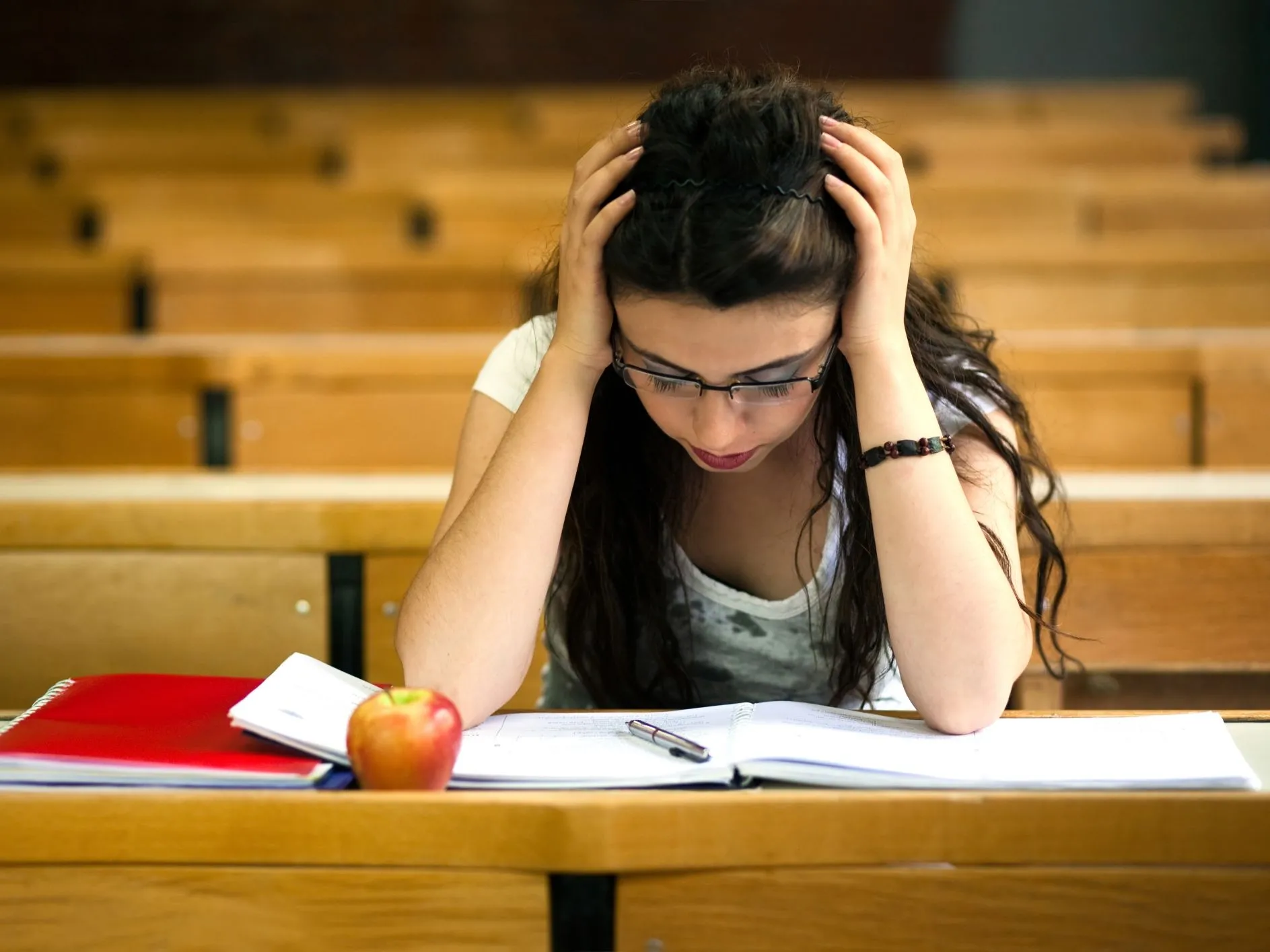 The most common concerns in young people;Exam anxiety